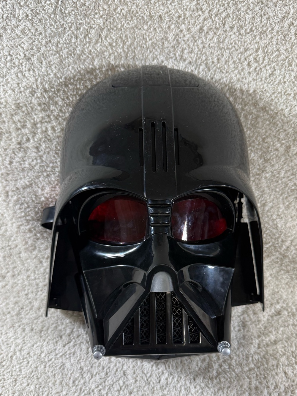 Star Wars Darth Vader Kids Costume Mask Helmet Black Adjustable Red Lenses